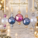 Hand Blown Glass Christmas Ornament, Egyptian Handmade Glass Bauble, Luxury Holiday Tree Decoration, Unique Hanging Ornament Gift