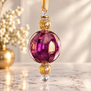 Hand Blown Glass Christmas Ornament, Egyptian Handmade Glass Bauble, Luxury Holiday Tree Decoration, Unique Hanging Ornament Gift