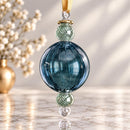 Hand Blown Glass Christmas Ornament, Egyptian Handmade Glass Bauble, Luxury Holiday Tree Decoration, Unique Hanging Ornament Gift