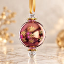 Hand Blown Glass Globe Ornament, Starburst Celestial Design, Egyptian Handmade Christmas Ornament, Artisan Glass Holiday Tree Decor