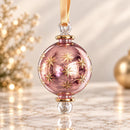 Hand Blown Glass Globe Ornament, Starburst Celestial Design, Egyptian Handmade Christmas Ornament, Artisan Glass Holiday Tree Decor