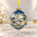 Hand Blown Glass Christmas Ornament, Jeweled Butterfly Lattice Bauble, Ornate Egyptian Glass Ornament, Artisan Holiday Decor, Christmas Gift