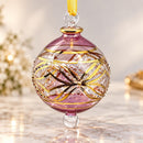 Hand Blown Glass Christmas Ornament, Jeweled Butterfly Lattice Bauble, Ornate Egyptian Glass Ornament, Artisan Holiday Decor, Christmas Gift