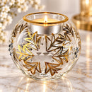 Hand Blown Glass Tea Light Holder, Gold Votive Candle Holder, Egyptian Glass Candle Holder, Wedding Centerpiece, Luxury Table Decor
