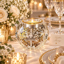 Hand Blown Glass Tea Light Holder, Gold Votive Candle Holder, Egyptian Glass Candle Holder, Wedding Centerpiece, Luxury Table Decor