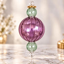 Hand Blown Glass Christmas Ornament, Egyptian Handmade Glass Bauble, Luxury Holiday Tree Decoration, Unique Hanging Ornament Gift