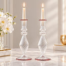 Hand Blown Glass Candlestick Holder, Egyptian Glass Candle Holder, Elegant Taper Candle Holder, Wedding Table Decor, Handmade Home Decor