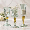 Handmade Egyptian Glass Drinkware Set of 3, Gold Accent Goblets, Artisan Glass Cups, Elegant Tableware, Wedding & Home Decor Gift