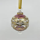Small Globe w/ Geometric Design- Egyptian Hand Blown Glass Ornament