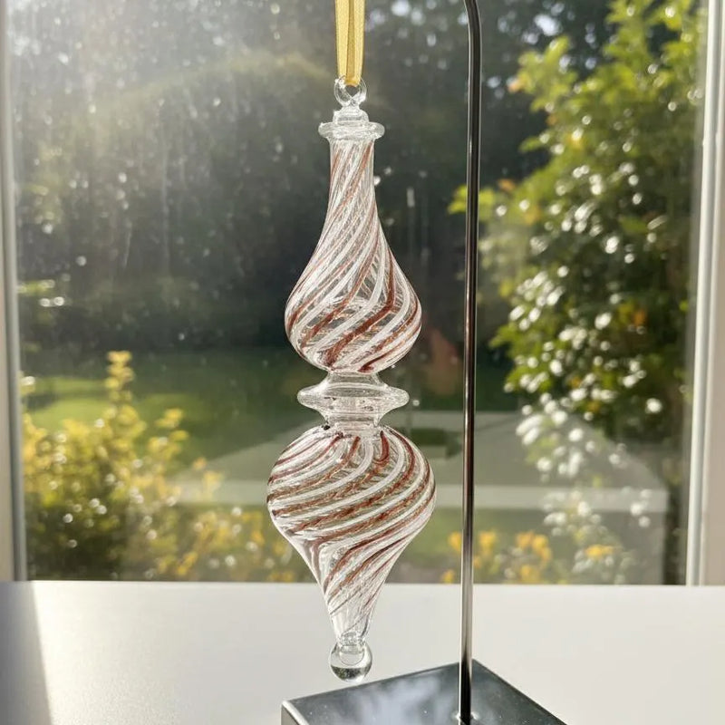 Best Candy Design Swirl Flip Teardrop Ornaments