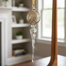 Gold Arabesque Globe Ornament - Egyptian Handblown Glass