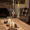 Hand Blown Egyptian Glass Ornaments: Elegant Clear Xmas Decor, Set of 2