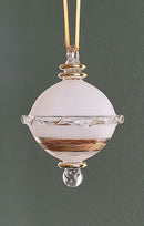 Frosted Sphere Ornament - Egyptian Hand Blown Glass Ornament