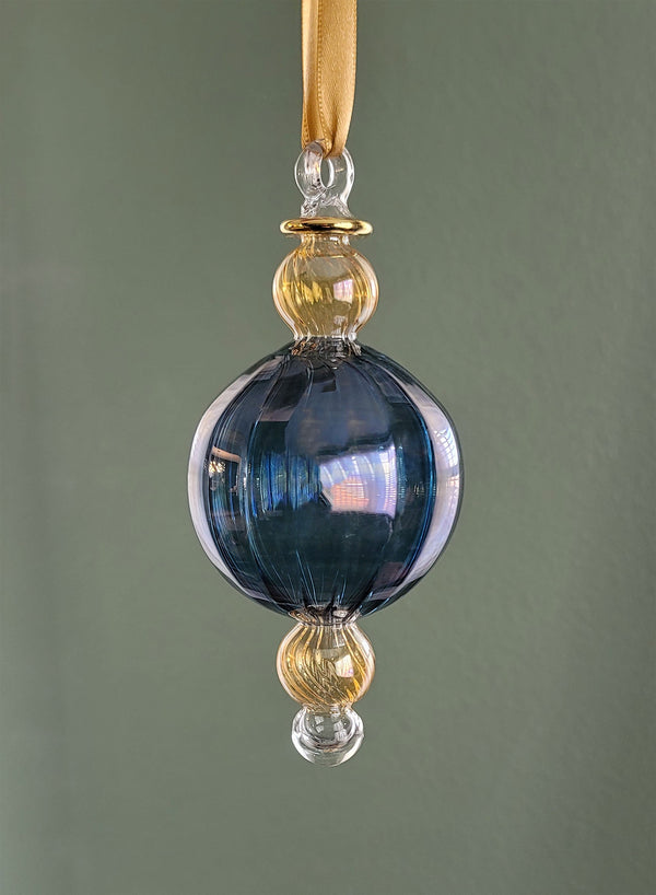 Egyptian Hand Blown Swirl Glass Ornament