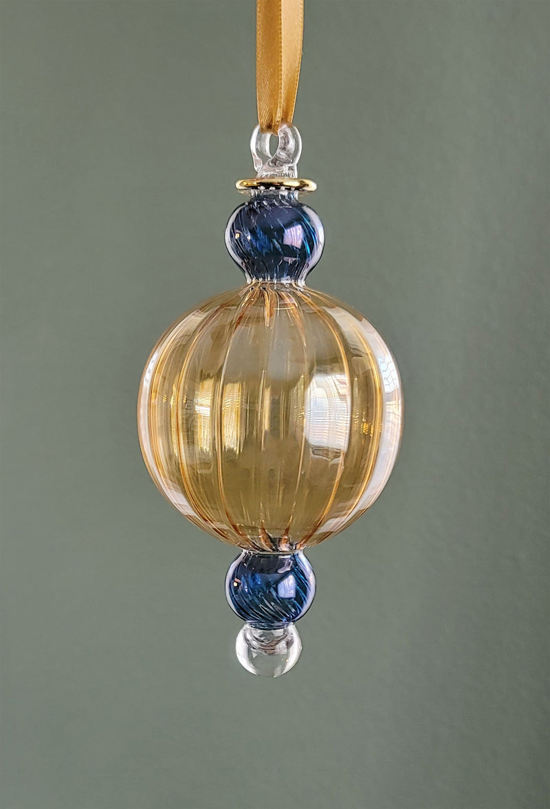 Egyptian Hand Blown Swirl Glass Ornament