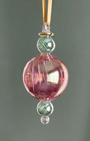 Egyptian Hand Blown Swirl Glass Ornament