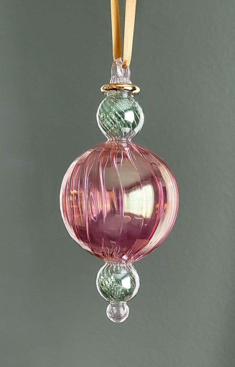 Egyptian Hand Blown Swirl Glass Ornament