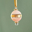 Egyptian Hand Blown Small Globe Ornament w/ Geometric Design