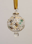 Small Globe w/ Star Design- Egyptian Hand Blown Glass Ornament