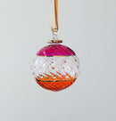 Large Swirl Globe w/ Glass Bead Design - Egyptian Hand Blown Glass Ornament