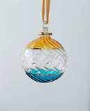 Large Swirl Globe w/ Glass Bead Design - Egyptian Hand Blown Glass Ornament