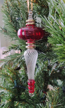 Glass Orb Icicle Ornament - Egyptian Hand Blown Glass