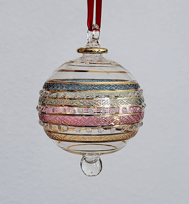 Globe - Egyptian Hand Blown Glass Ornament