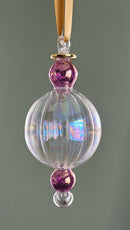 Egyptian Hand Blown Swirl Glass Ornament