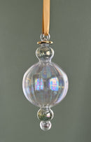 Egyptian Hand Blown Swirl Glass Ornament