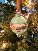 Egyptian Hand Blown Small Globe Ornament w/ Geometric Design