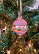 Egyptian Hand Blown Small Globe Ornament w/ Geometric Design