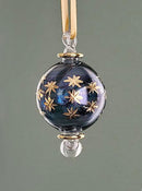Small Globe w/ Star Design- Egyptian Hand Blown Glass Ornament