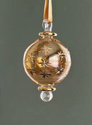 Small Globe w/ Star Design- Egyptian Hand Blown Glass Ornament