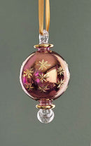 Small Globe w/ Star Design- Egyptian Hand Blown Glass Ornament
