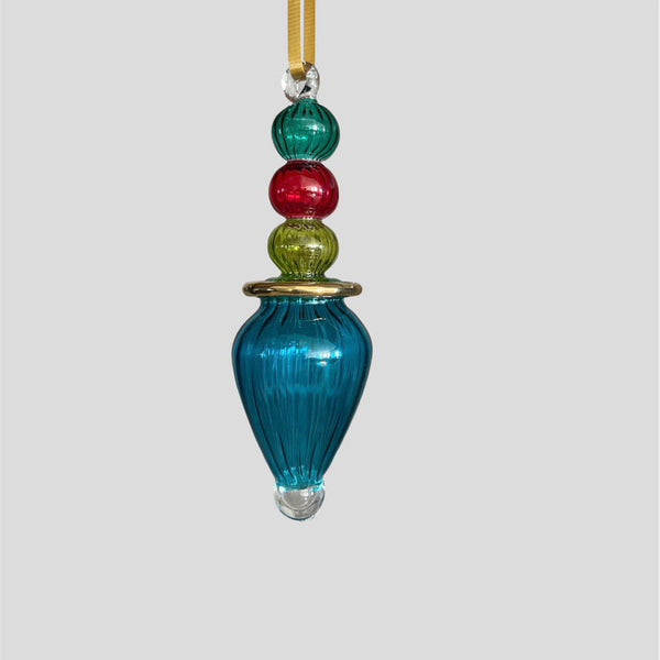 Egyptian Hand Blown Glass Teardrop Ornaments