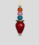 Egyptian Hand Blown Glass Teardrop Ornaments