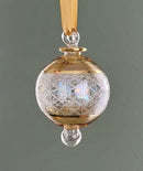 Small Globe w/ Geometric Design - Egyptian Hand Blown Glass Ornament