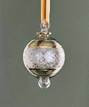 Small Globe w/ Geometric Design - Egyptian Hand Blown Glass Ornament