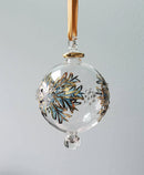 Large Globe Snowflake Design - Egyptian Hand Blown Glass Ornament