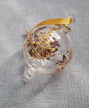 Large Globe Snowflake Design - Egyptian Hand Blown Glass Ornament