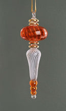 Glass Orb Icicle Ornament - Egyptian Hand Blown Glass