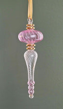 Glass Orb Icicle Ornament - Egyptian Hand Blown Glass