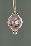 Small Globe w/ Star Design- Egyptian Hand Blown Glass Ornament