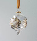 Large Globe Snowflake Design - Egyptian Hand Blown Glass Ornament
