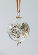 Large Globe Snowflake Design - Egyptian Hand Blown Glass Ornament