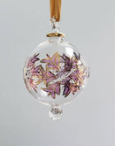 Large Globe Snowflake Design - Egyptian Hand Blown Glass Ornament