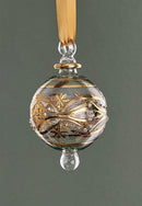 Small Globe w/ Flower Design- Egyptian Hand Blown Glass Ornament
