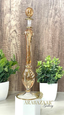 Egyptian Handblown Perfume bottle Majestic Swirl Glass/14K Gold Trim