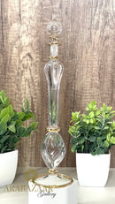 Egyptian Handblown Perfume bottle Majestic Swirl Glass/14K Gold Trim