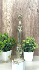 Egyptian Handblown Perfume bottle Majestic Swirl Glass/14K Gold Trim